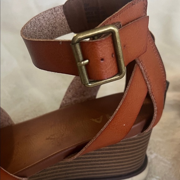 MIA Women's Brown Wedge Sandals - Picture 6 of 6